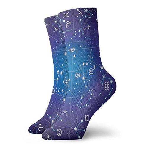 AEMAPE Calcetines Casuales Planetas Originales reúnen coordenadas de Calcetines Deportivos Deportivos Estampados celestiales Calcetines de Equipo Calcetines de Tobillo