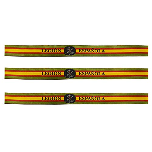 ALBERO 3 X Pulsera Legión Española Bandera de España 29 x 1.5cm