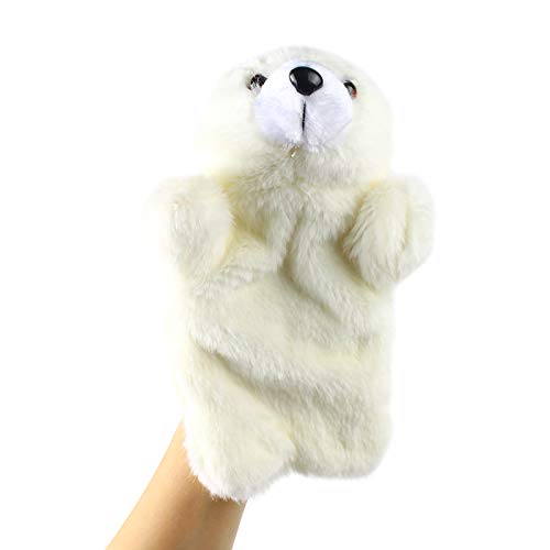 Andux Zone Precioso muñeco de Mano de Felpa Muñeco de Peluche (SO-04 Oso Polar)