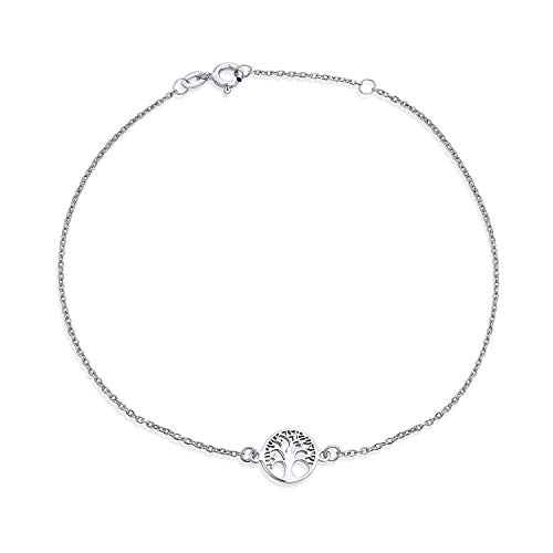 Árbol Familiar Celta Pulsera Tobillera Pulsera De Plata Esterlina 925 Mujer Ajustable