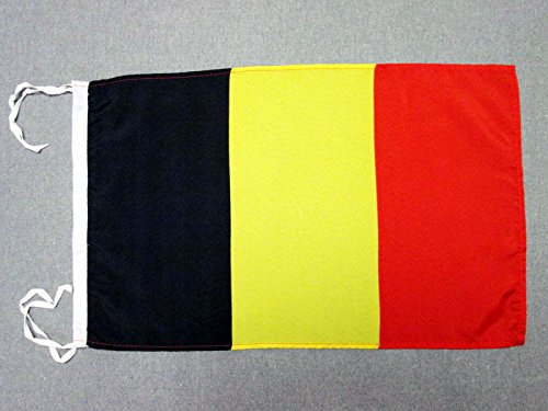 AZ FLAG Bandera de BÉLGICA 45x30cm - BANDERINA Belga 30 x 45 cm cordeles