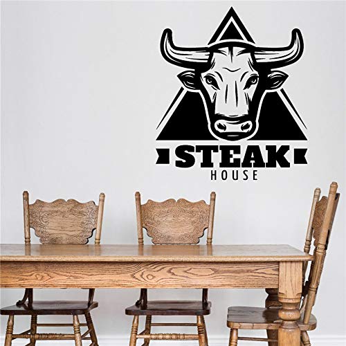 BailongXiao Wall Vinyl Decal Restaurant Signboard Steak House Interior Decoration Sticker Art Vinyl Poster Mula 60x67cm