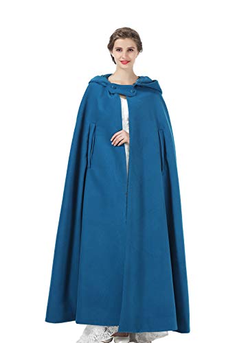 BEAUTELICATE Capa con Capucha Mujer Invierno Largo Poncho Lana para Vestido de Novia Boda Fiesta Navidad Halloween Medievales