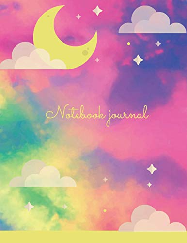 Box and Notes Notebook for girls, Colourful watercolour texture cover, 120 pages - Large(8.5 x 11 inches)