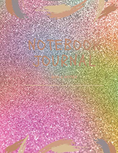 Box and Notes Notebook for students, Colorful bokeh background defocused glittering lights rainbow lights cover, 120 pages - Large(8.5 x 11 inches)