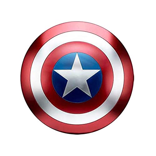 Capitán América Escudo Full Metal,47Cm Versión de Película 1: 1 Escudo Creativo de Pared Retro Hecho a Mano Escudo de Capitán América