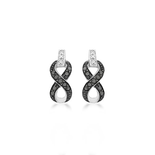 Carissima Gold Pendientes de mujer con oro blanco de 9 quilates (375/1000), diamante