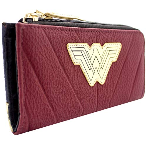 Cartera de DC Wonder Woman Guerrero Traje Rojo