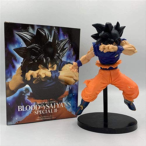 CAS-COVER Perfektes Geschenk Dragon Ball Z Goku Dunkelblau Battle Ver. DBZ Goku Schwarzes Haar Kampf Pose Actionfigur PVC DBZ 20Cm IKM518