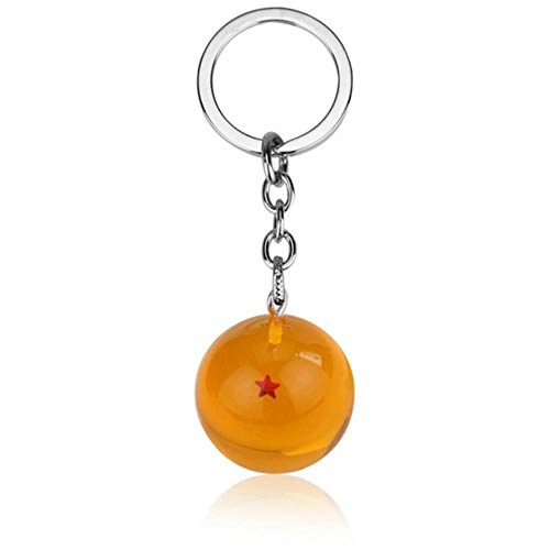 Che   Dragon Ball Super Keychain 3D   Cosplay Crystal Ball Key Chain Collection Toy Gift Llavero, Naranja, una Estrella