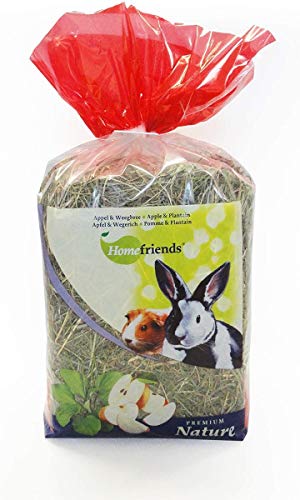 Cominter - Heno Natural para roedores Home Friends con Manzana y llantén 500 gr