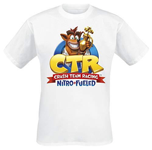 Crash Bandicoot Crash Team Racing - Logo - Nitro Fueled Camiseta Blanco L