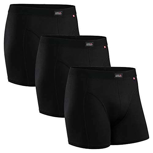 DANISH ENDURANCE Bóxers para Hombres Pack de 3 (Negro, XX-Large)