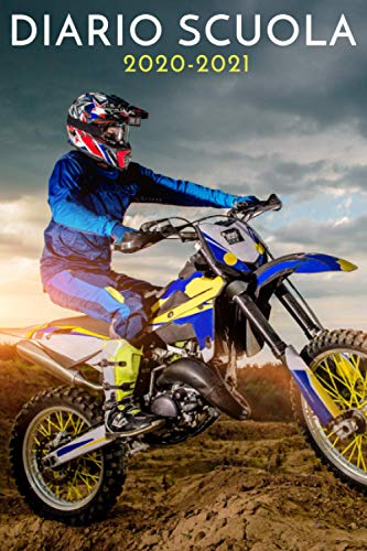 diario scuola 2020 2021 motocross: diario scolastico 2020 2021 moto - agenda settimanale 2020 2021 - settembre 2020 2021 - calendario - materiale scolastico elementare superiori medie