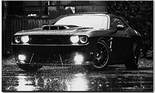 DINGDONG ART Imprimir En Lienzo 30x50cm Sin Marco Acrílico Dodge Challenger SRT Demon Sports Cars Paisaje Cartel Pintura al óleo Giclee Impresiones Imagen Arte decoración del hogar