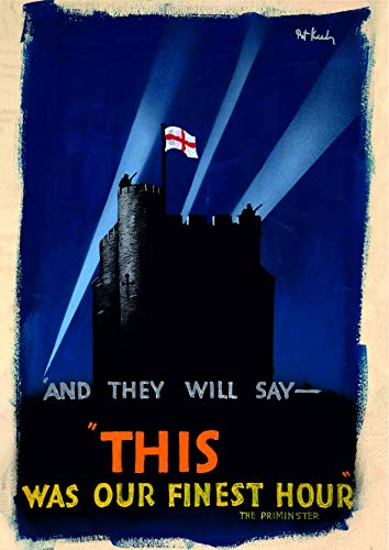 Diuangfoong Póster británico de la Segunda Guerra Mundial 1939-45 de propaganda y ellos dirán que esto fue nuestra mejor hora
