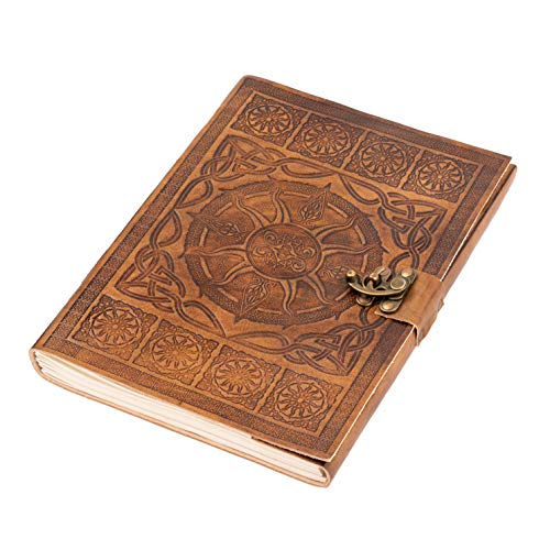 DreamKeeper Diario Secreto Sorcha - Cuaderno y Bloc de Notas de Cuero - Decorativa Celta - Libreta, Cuaderno de Dibujo, Diario de Viaje, Libros Personalizados - Regalo para Hombre y Mujer - Hojas A4