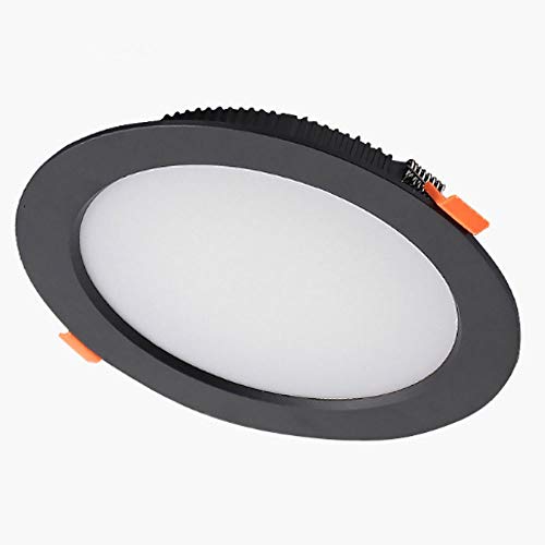 DULG Aluminio redondo ultra delgado LED LED de techo COB Downlight Downlight con chip LED Ficha de superficie negra Empotros empotrados Dormitorio Baño Flush Mount Downlights Home Office Hotel Ilumina