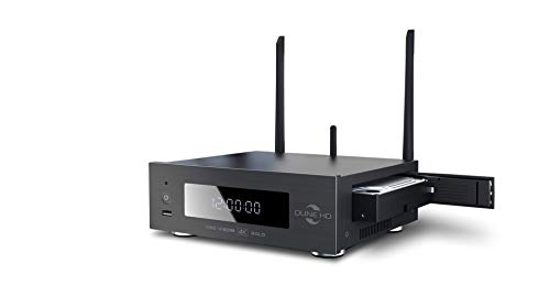 Dune HD Pro Vision 4K Solo | Dolby Vision | HDR10+ | Ultra HD | 3D | DLNA | Streaming Media Player y Android Smart TV Box | RTD1619 | 3.5 SATA HDD Rack | HD Audio, 2 x HDMI, BT, WiFi, 4 GB/32 GB