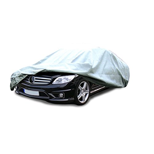 ECD Germany Funda para coche XXL 572 x 203 x 122 cm - Lona de microfibra anti-polvo impermeable de 4 capas - Funda con elástico - Cubierta para protección de auto - Resistente al frío de hasta -30 C