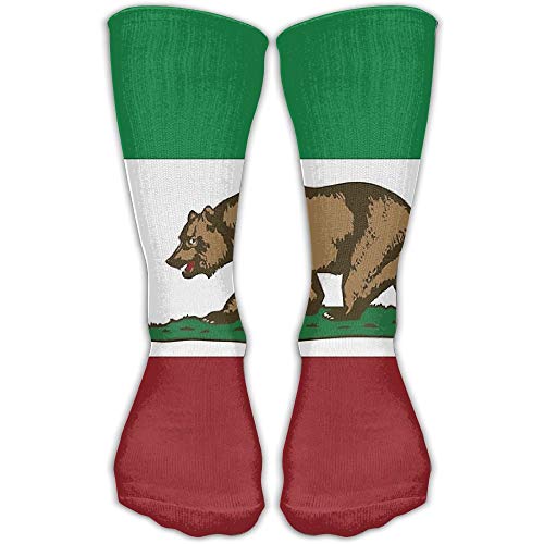 ETcRe - Calcetines deportivos para hombre y mujer, con la bandera de la República de California de México, talla única