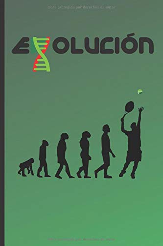 EVOLUCIÓN: CUADERNO 120 Pgs. REGALO ORIGINAL. DIARIO TENIS, CUADERNO DE NOTAS, APUNTES O AGENDA.