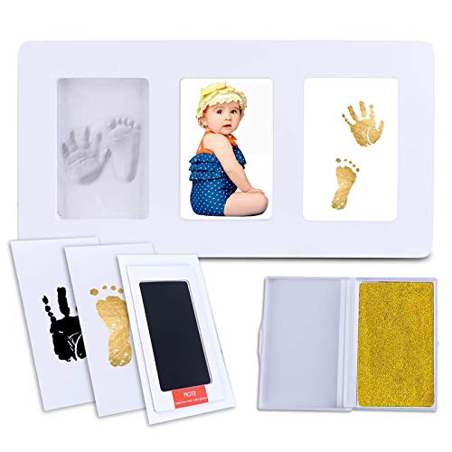 FeiXia Marcos de Fotos para bebé Sets de Modelado e impresión no tóxico Vidrio acrílico, Kits de fundición e impresión (Blanco)