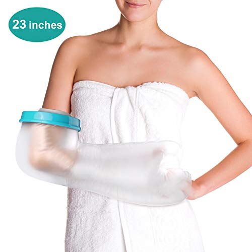 Funda Impermeable para brazo para adultos para ducha y baño, Reutilizable, Sellada, ermética, Para mantener las vendas secas, ligeras, Nuevas angas Fundidas para heridas y Quemaduras de Cirugía