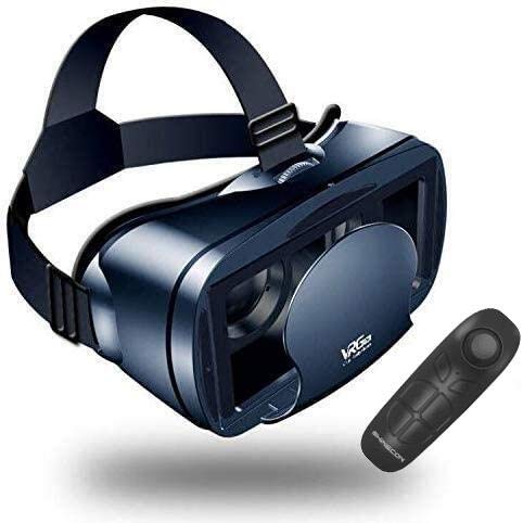 Gafas VR KAMLE 3D VR – para películas y juegos 3D, gafas 3D VR con controlador Bluetooth, compatible con smartphones de 3,5 ~ 6 pulgadas, para iPhone 7 7S/6 6S, Galaxy S8 S7, etc.