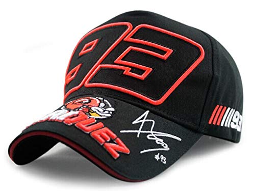 Gorra de Marc Marquez 93 Moto GP Honda HRC 2018 (Negro)