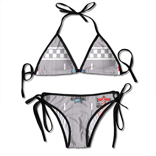 Halter Swimwear Plunge Bikini Car Race Fórmula Uno Automóviles Ganador de la competencia Champoin Speed ​​Team Graphic Bikini Swimsuit