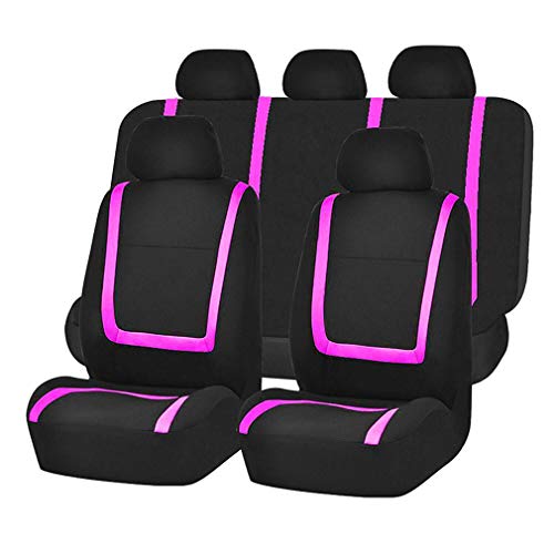 HotYou Funda para Asiento Coches,Accesorios Interior Universal para Delanteros y Traseros,Desmontable y Lavable,Rosa