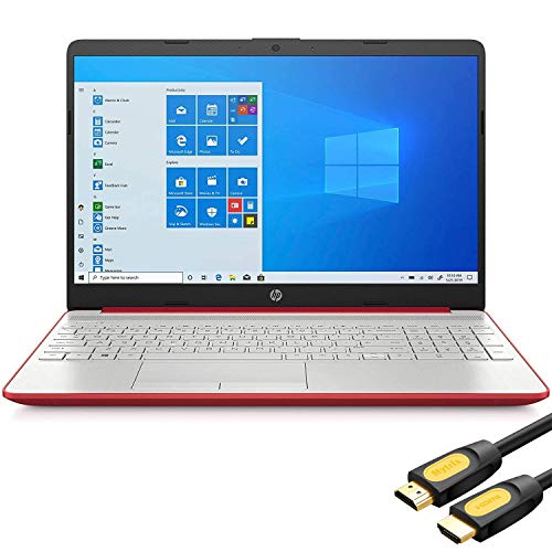 HP 15.6" HD Micro-Edge Laptop, Intel Pentium Gold 6405U up to 2.40 GHz, 32GB RAM, 1TB SSD+2TB HDD, Webcam, USB Type-C, Ethernet, HDMI, Mytrix HDMI Cable, Win 10 Home S QWERTY US Version