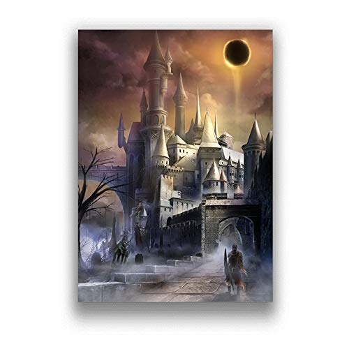 H/S Clásico Dark Souls 3 Juego Lienzo Arte Pintura Al Óleo Póster Calidad Decoración del Hogar Mural Pintura Sin Marco50X70Cm R1563