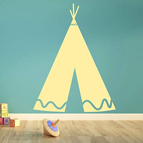 Indian Teepee Tent Pegatinas De Pared Vinilo Removible Tatuajes De Pared Sala De Juegos Pegatina De Pared Para Habitación De Niños Decoración Para El Hogar Vinilos Parede 38X50Cm