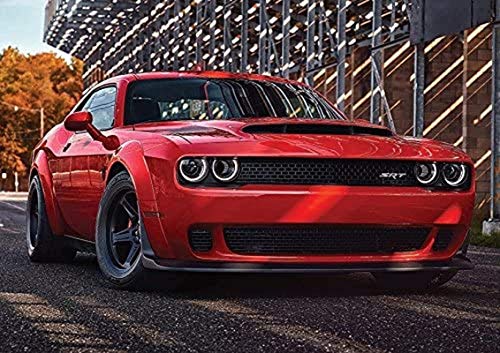 Jigsaw Puzzle1000 piezas Dodge Challenger SRT Demon American Muscle Car Picture 29.5 x 19.6 pulgadas (75 x 50 cm), rompecabezas de descompresión intelectual para adultos, niños sin marco