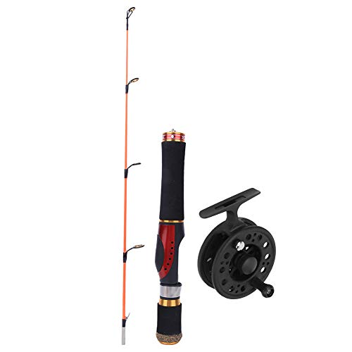 JPOYT-O Kit De Caña De Pescar De Hielo De Resina, Carrete De Pesca De Montaje Alto, Sección De Inserción De 65 Cm, Accesorio para Aparejos De Pesca, Equipo De Pesca