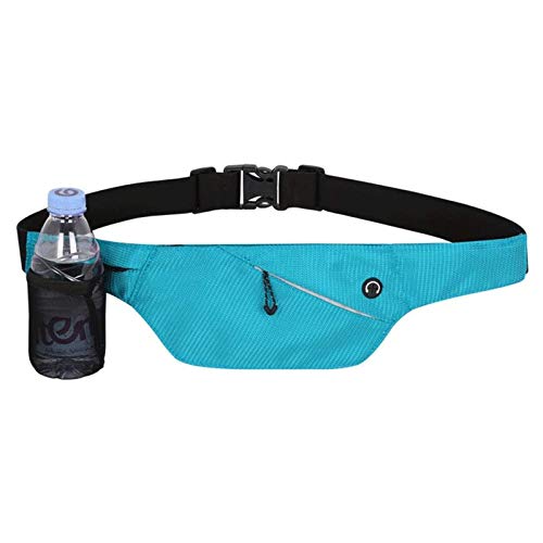 JTKDL Bolsa de Cintura, Bolsa de cinturón al Aire Libre para el Senderismo Corriendo y Ciclismo. (Color : Blue)