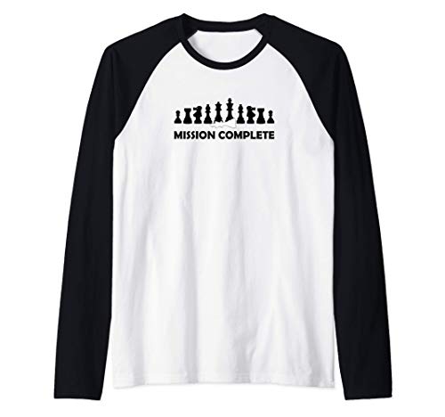 Jugador de ajedrez - Piezas de ajedrez - Misión Completa Camiseta Manga Raglan