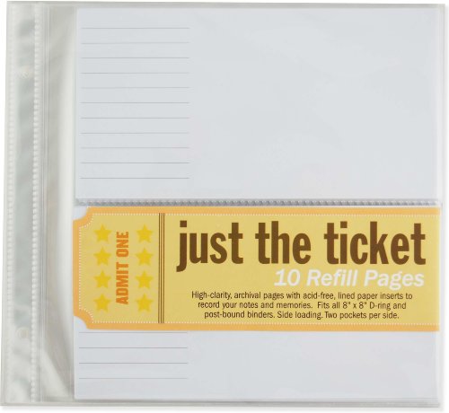 Just the Ticket Refill Sheets