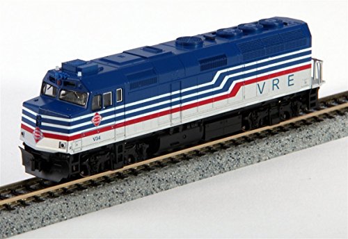 Kato USA Model Train Products EMD F40PH #V34 Virginia Railway Express N Scale Train