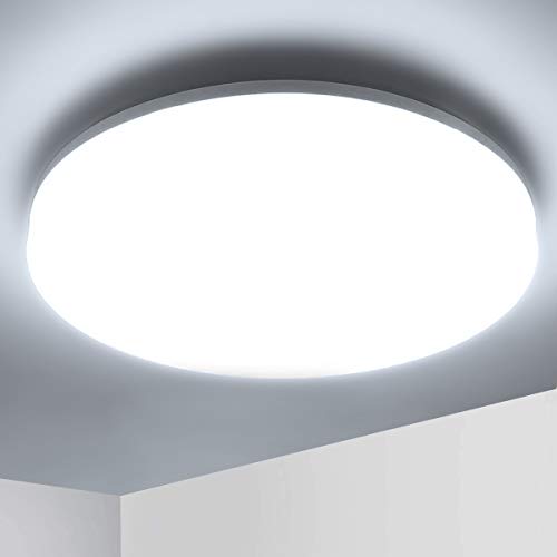 Ketom Lámpara de Techo LED 36W, lámpara de techo luz blanca 6500K Plafón de Techo Redonda Equivalente a la lámpara de 120W, Moderna LED Plafón Para Dormitorio Baño Cocina, Sala de Estar