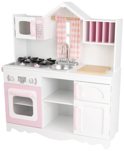 KidKraft- Cocina de juguete de madera moderna para niños , Color Multicolor (53222)