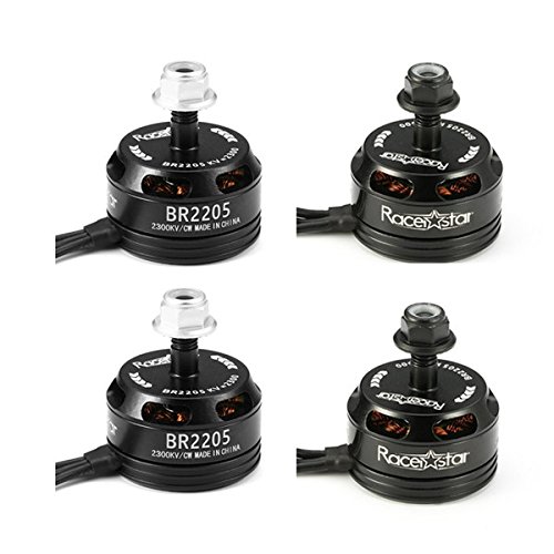 KINGDUO 4X Racerstar Racing Edition 2205 Br2205 2300Kv 2-4S Motor Sin Escobillas Negro para 210 x220 250 280 RC Drone