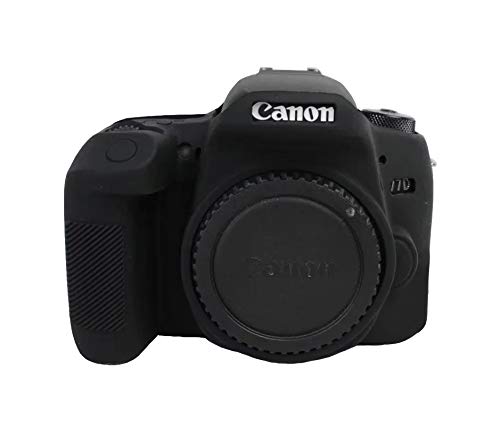 kinokoo Funda de silicona para cámara Canon EOS 77D (negro)