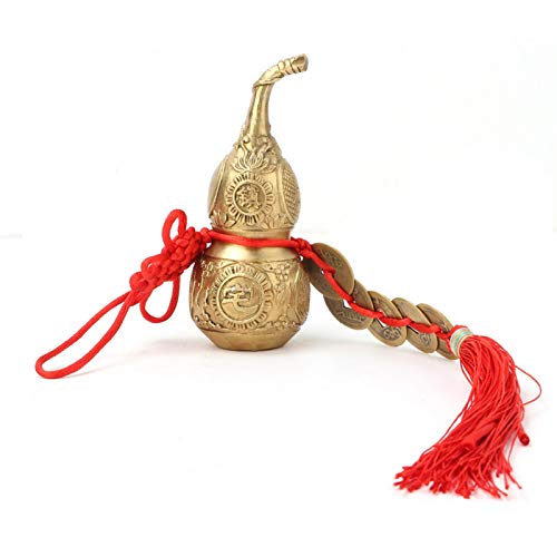 KUIDAMOS Latón Puro Wu Lou Cucurbit Gourd Decoración del hogar Símbolo de Suerte y Tesoro Adecuado para Regalo Personal y colección