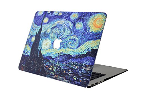 L2W Funda Dura MacBook Air Nuevo 13 Pulgadas 2018 Modelo A1932 con Touch ID Portátiles Accesorios Plástico Diseño de impresión Rígida Cover Protección Patrón Carcasa,Star Dreams 37