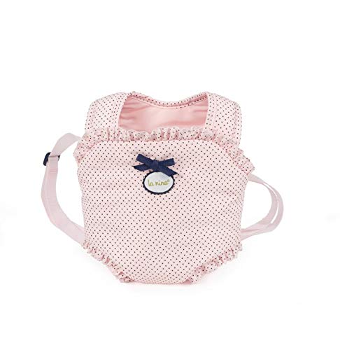 La Nina- Mochila Portabebe Charlotte (24X31X2 Cm) muñecas, Color Rosa (65018)