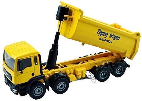 LEILEI Modelo de Coche Aleación Ingeniería Modelo de camión Camión volquete Volcado Camión Grande Juguete Remolque Grande 1,50 Colección de Regalos (Color:Amarillo)