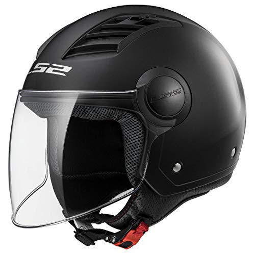 LS2, Casco jet moto, Airflow negro mate, L